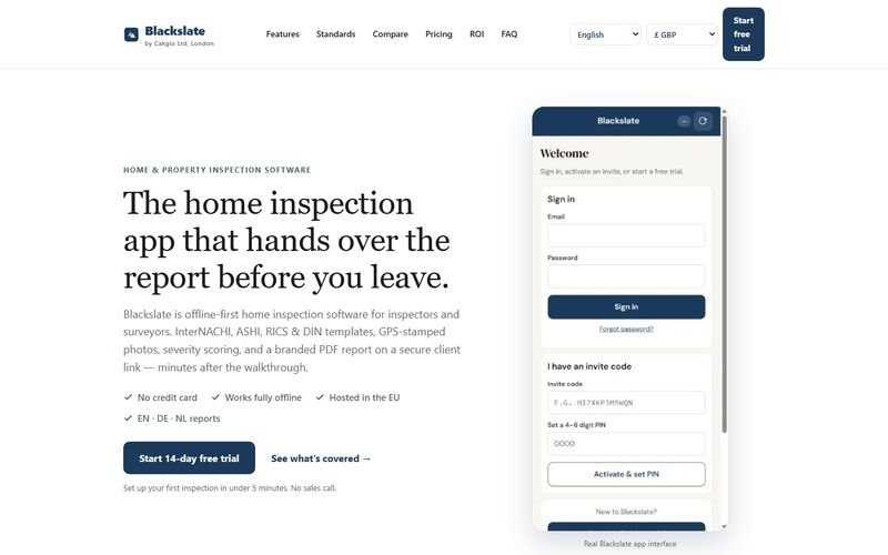 Blackslate property inspection software website built by BlackCarrot Tech