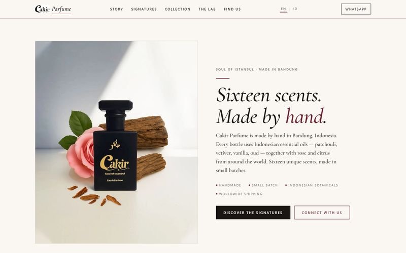 Cakir Parfume artisan perfume brand website built by BlackCarrot Tech